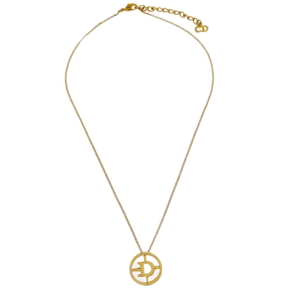 Christian Dior CD Round Pendant Metal